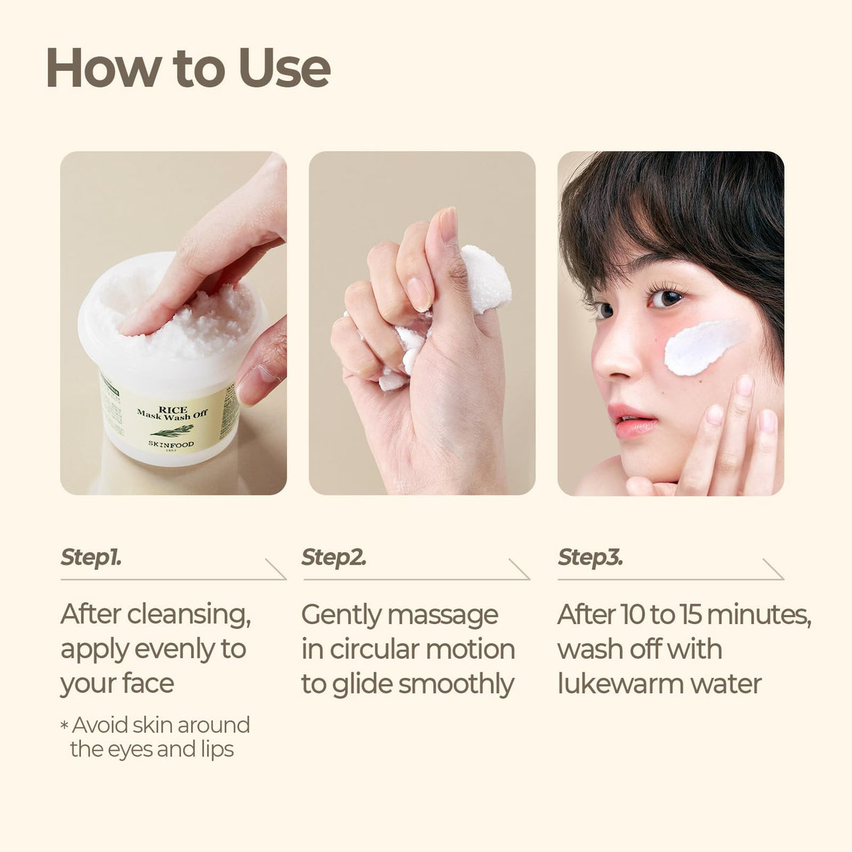 SKINFOOD mask on bathroom shelf with towels showing daily routine compatibility