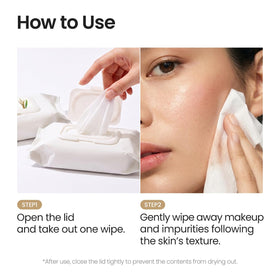 SKINFOOD removing eye makeup illustrating gentle cleansing of lashes
