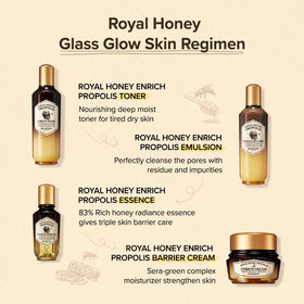 SKINFOOD 1957 model applying serum to cheek showing immediate dewy appearance