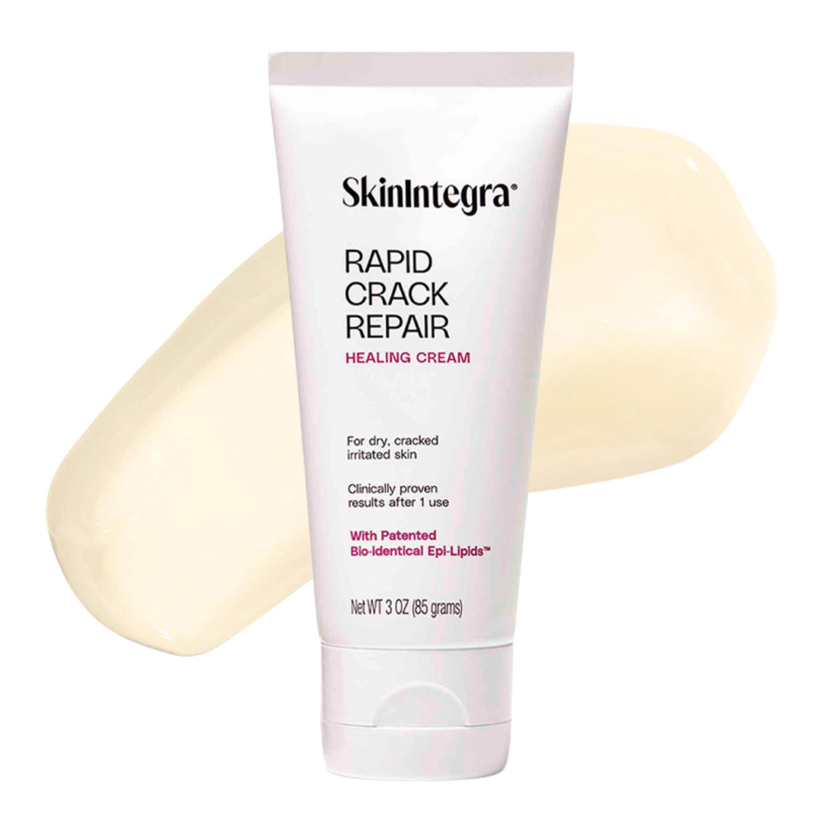 SkinIntegra front packaging showing product and benefits on shelf