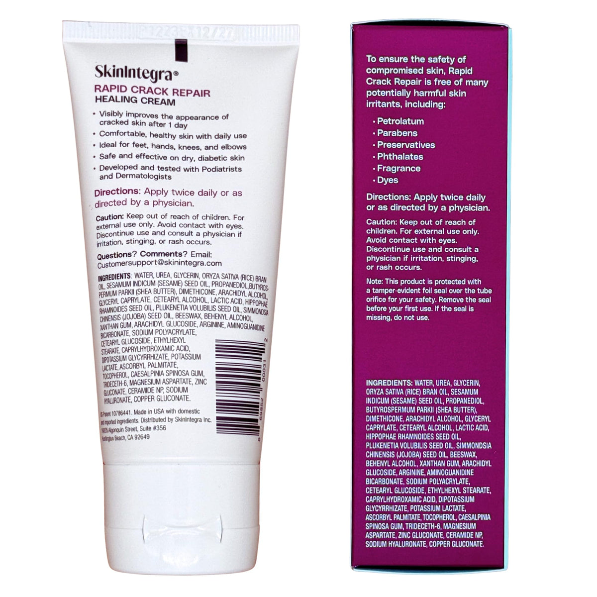 SkinIntegra open jar with cream showcasing smooth, non-greasy texture