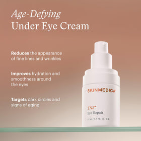 SkinMedica dispensing cream from pump, shows controlled, hygienic dosing benefit