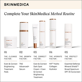 SkinMedica tub beside serums demonstrating prepping skin for better absorption