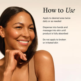 SkinMedica applying lotion to décolletage demonstrating smoothing and toning effect