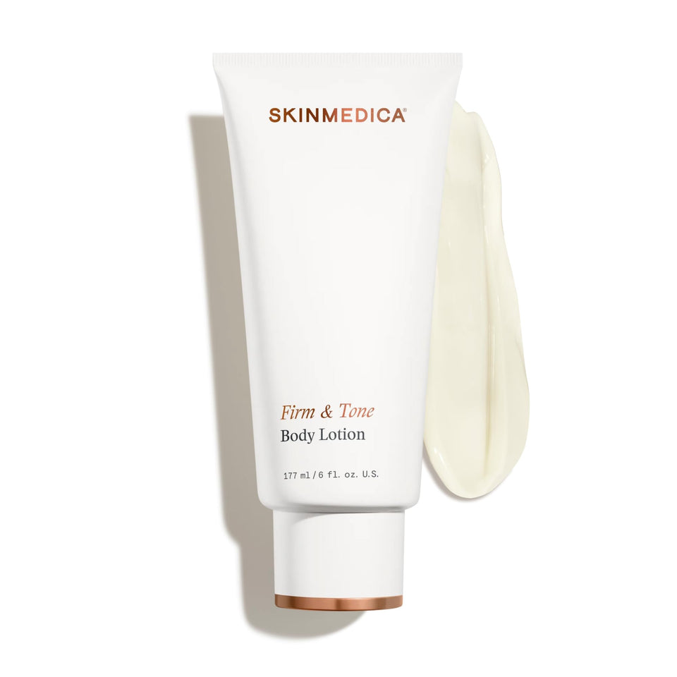 SkinMedica front packaging showing bottle and branding for visible firming benefit