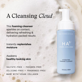 SkinMedica foam texture close-up showing lush foam and gentle cleansing benefit