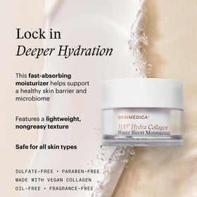 SkinMedica gel-cream texture close-up illustrating lightweight hydration