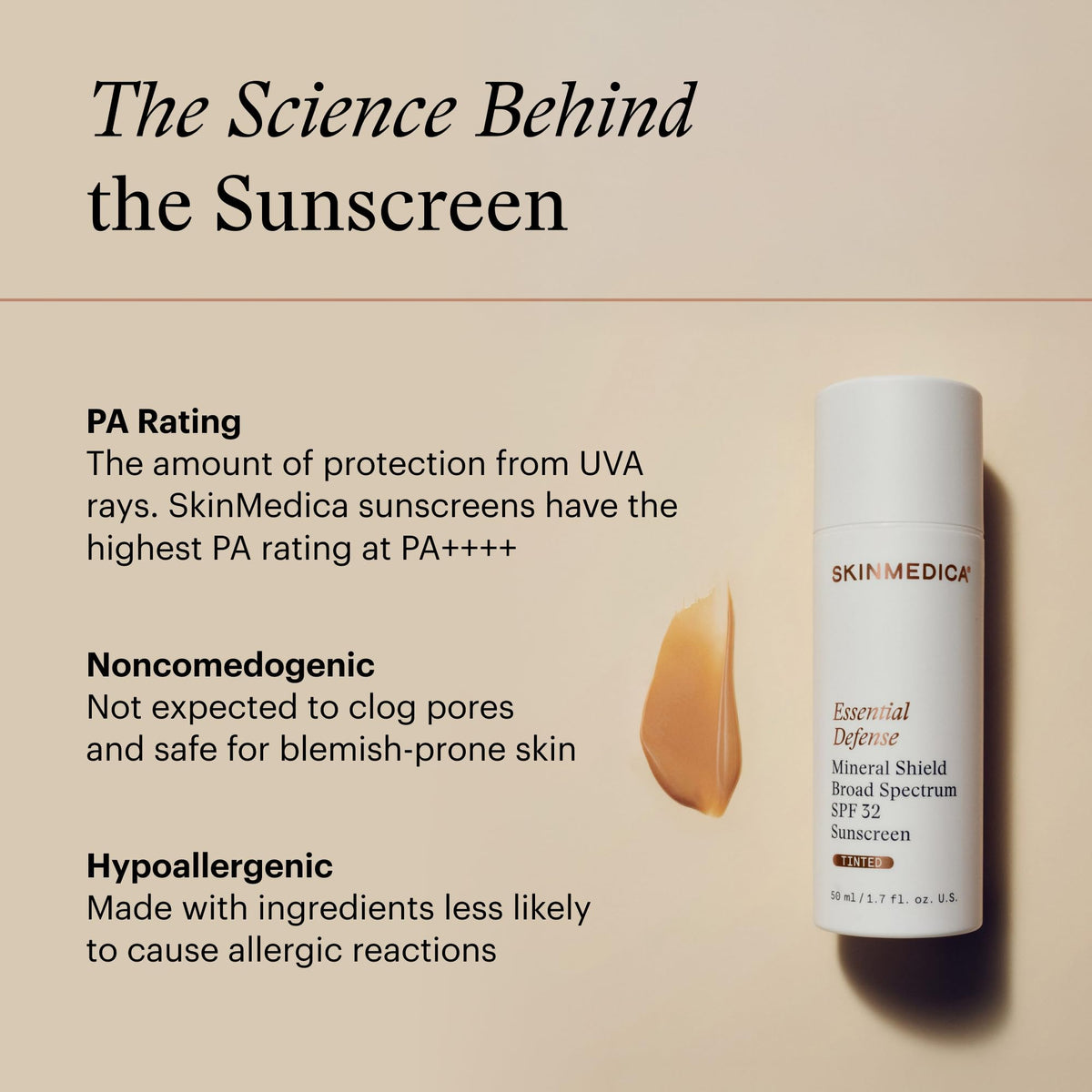 SkinMedica ingredients label close-up highlighting gentle, age-supporting actives