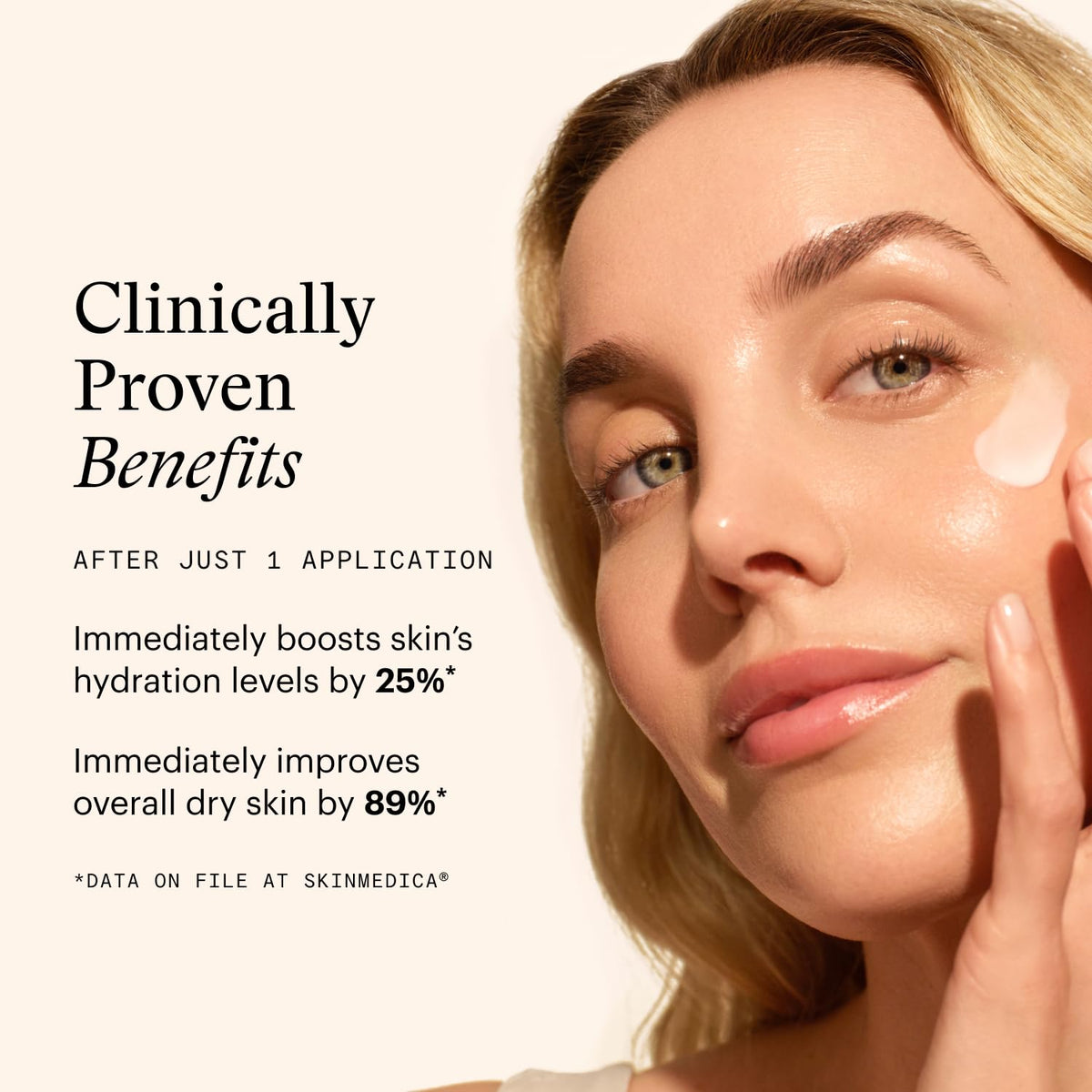SkinMedica label closeup highlighting Microbiome Barrier Complex and ingredients