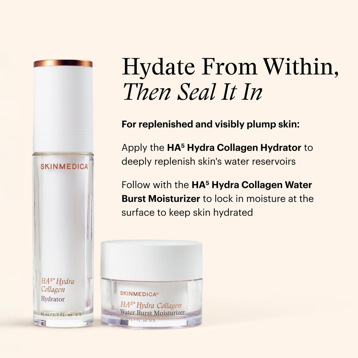 SkinMedica moisturizer applied on skin showing smooth, dewy finish