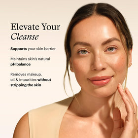 SkinMedica pump dispensing foam illustrating easy application and controlled usage