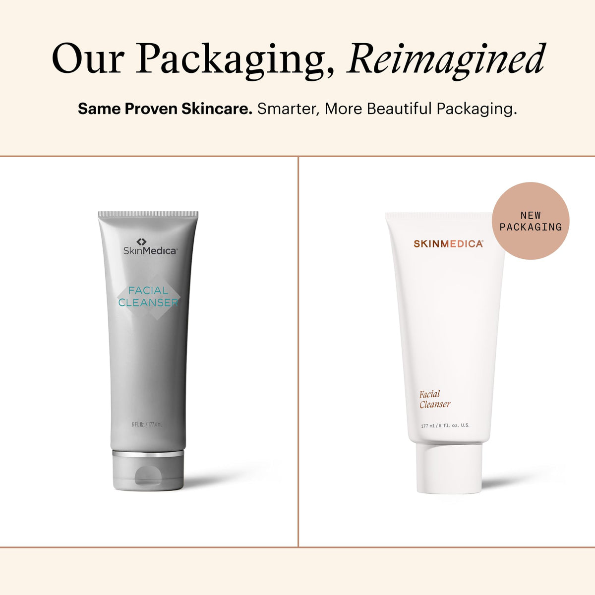 SkinMedica pump dispensing foam illustrating easy controlled application