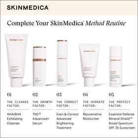 SkinMedica close-up label with active ingredients and directions