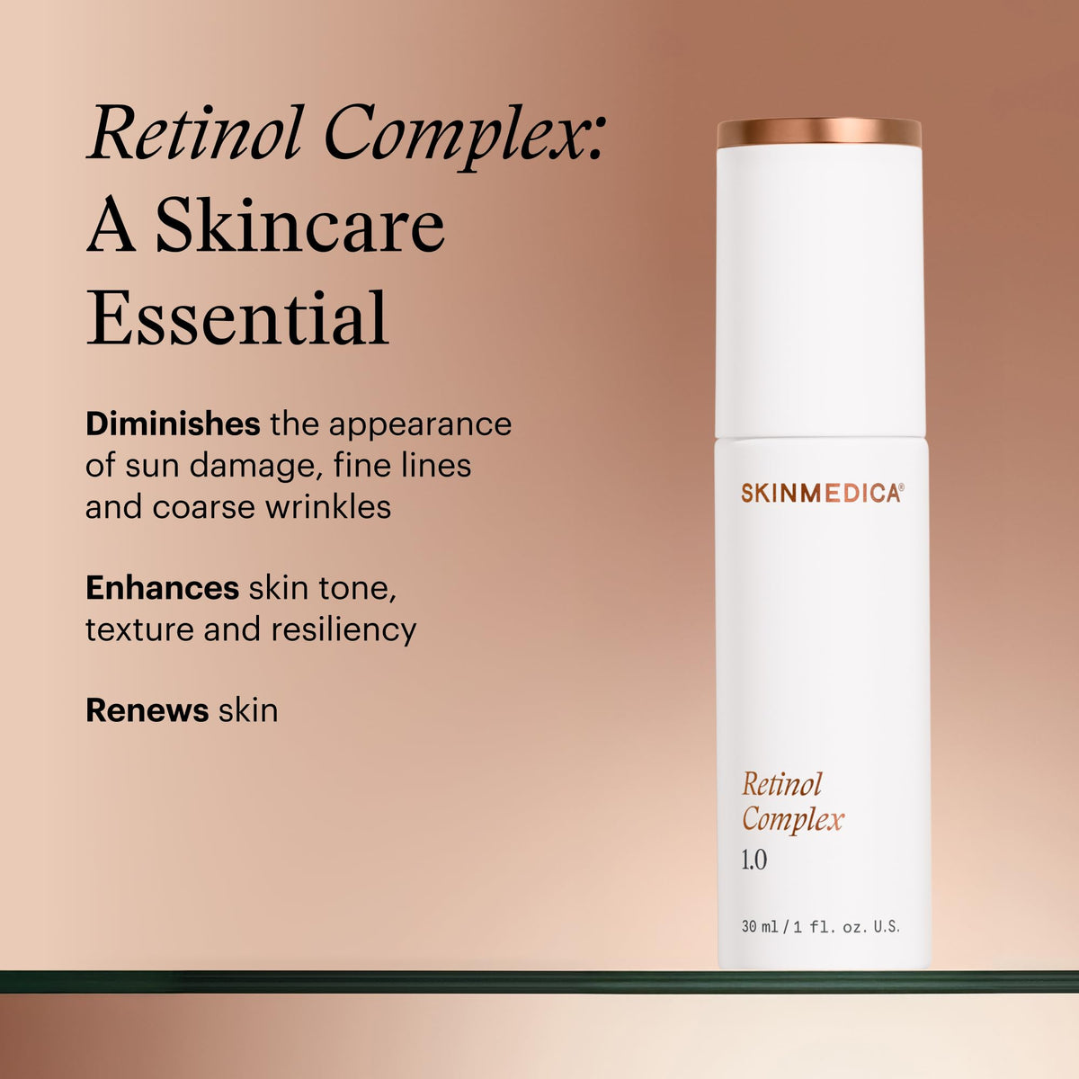 SkinMedica retinol texture on fingertip, shows lightweight serum for easier absorption