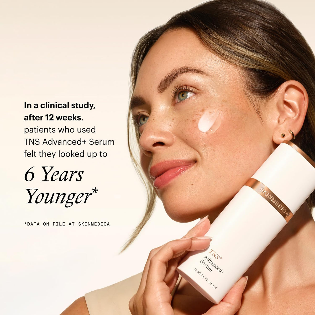 SkinMedica application on hand illustrating how to blend both chambers before use