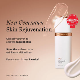 SkinMedica serum texture on fingertip demonstrating lightweight, fast absorption