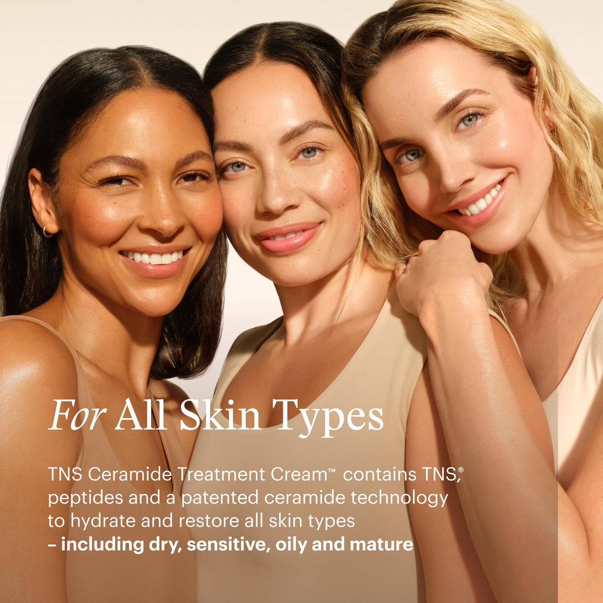 SkinMedica applying cream to neck and cheek to support barrier