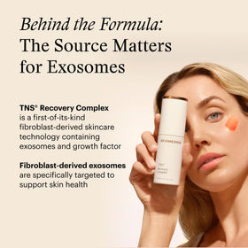 SkinMedica ingredient graphic showing growth factors and exosome technology