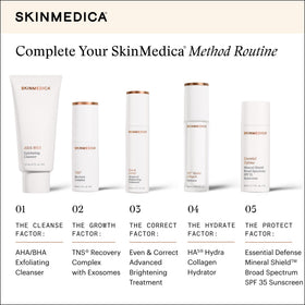 SkinMedica label and directions view emphasizing formulation transparency