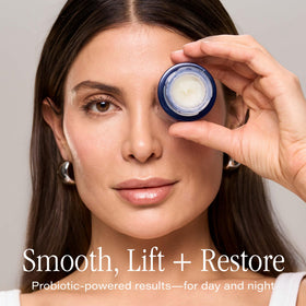 SKINN glossy balm texture close-up, demonstrates melting richness for overnight hydration
