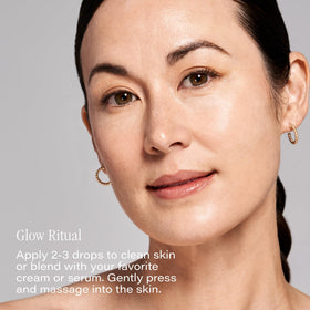 SKINN bottle label detail showing ingredients like Manuka honey and vitamin C