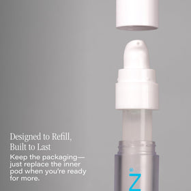 SKINN Lip6X packaging label showing peptide and marine sphere ingredient callouts