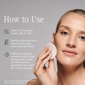 SKINN pad beside hand to illustrate scale and convenient at-home use
