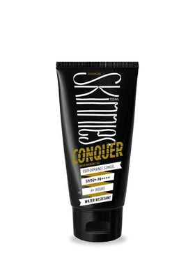 Skinnies front packaging showing SPF50+ and compact travel benefit