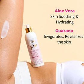 Skinny Tan label close-up highlighting ingredients and vegan claim