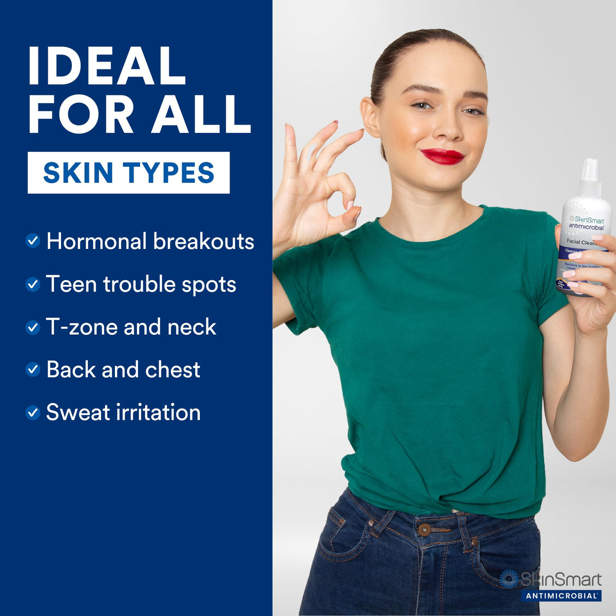 SkinSmart label ingredients details showing hypochlorous acid and usage info