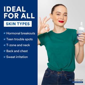 SkinSmart label ingredients details showing hypochlorous acid and usage info