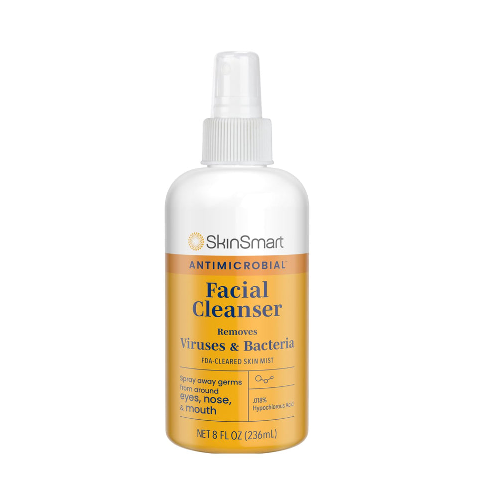 SkinSmart Antimicrobial front bottle view showing clean design and usage benefit