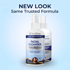 SkinSmart spray nozzle close-up demonstrates easy application for quick cleansing
