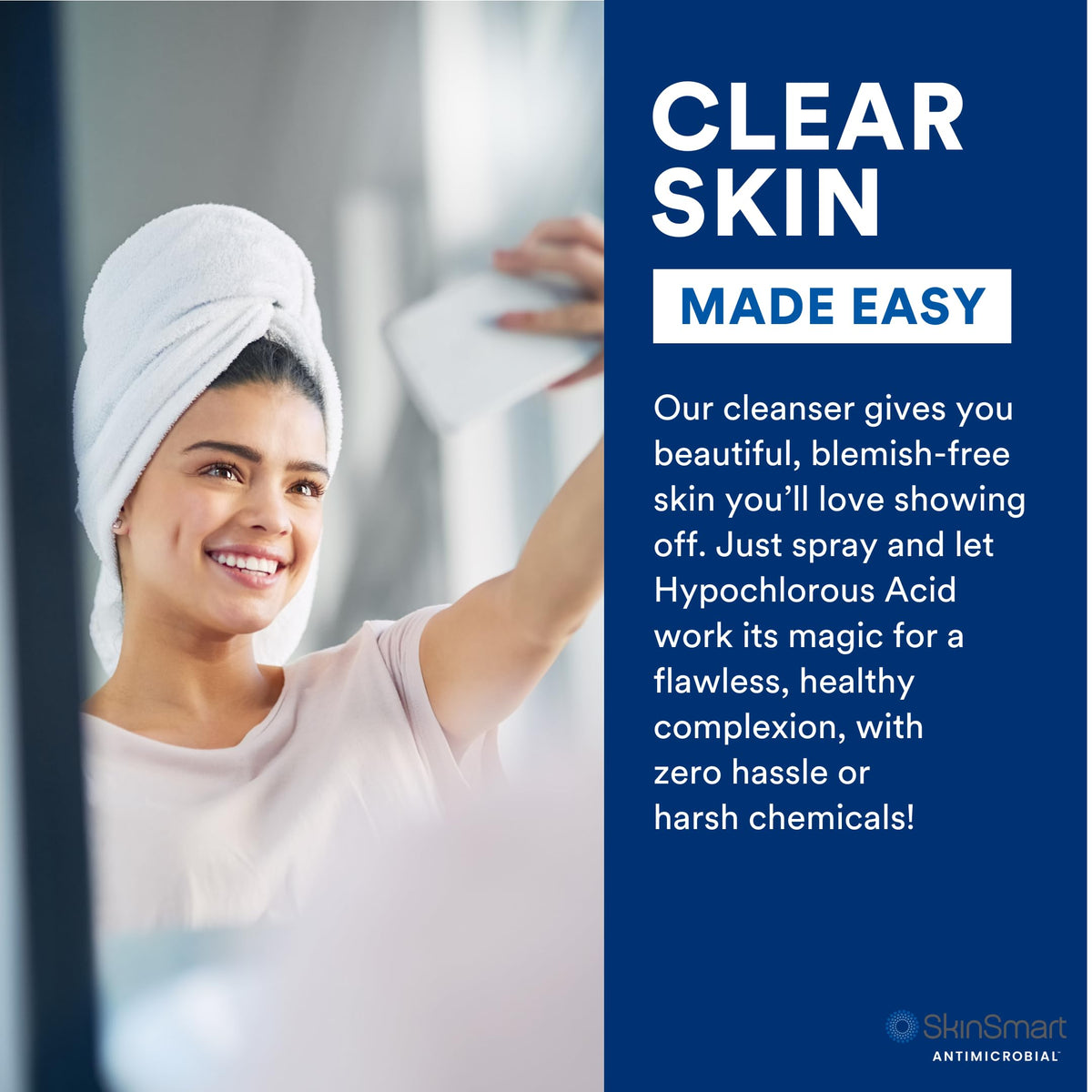 SkinSmart used by athlete after workout, fast sweat removal and refresh