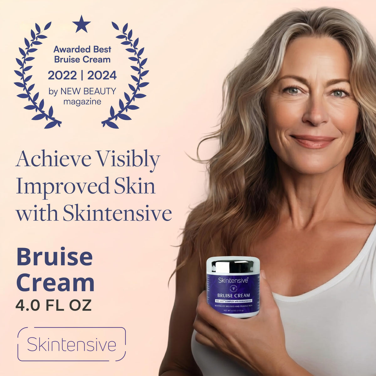 SKINTENSIVE arnica close-up emphasising natural extract and soothing support
