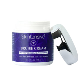 SKINTENSIVE cream texture swipe highlighting smooth spreadability and fast absorption