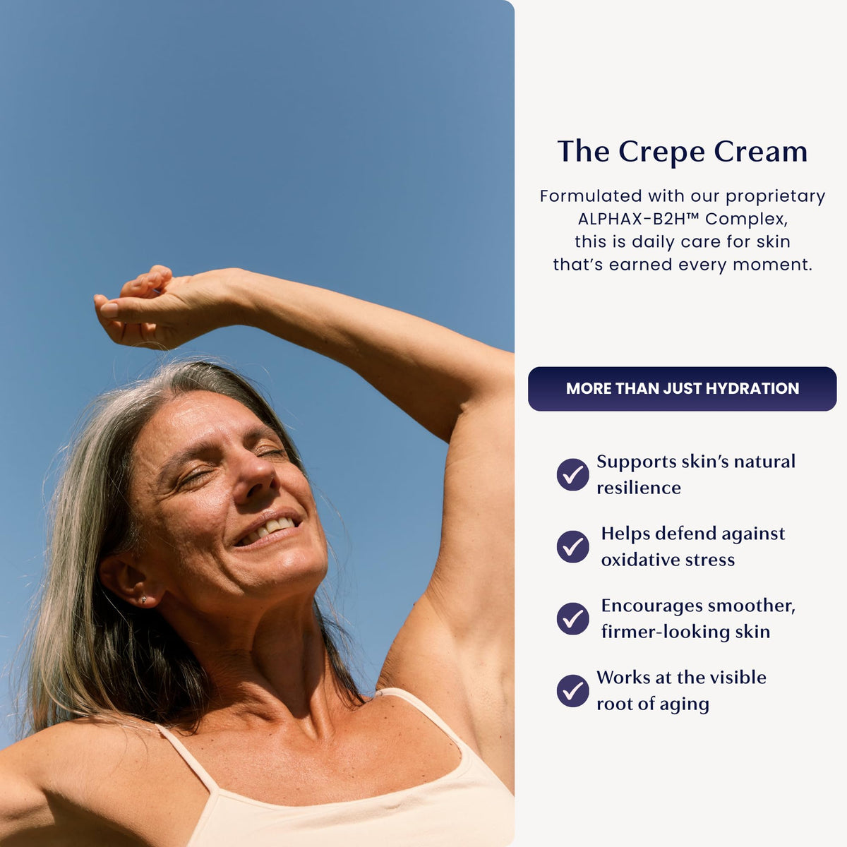 SKINTENSIVE crepe cream open jar texture highlighting rich moisturizing feel