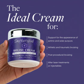SKINTENSIVE label close-up and ingredients for transparency and informed choice