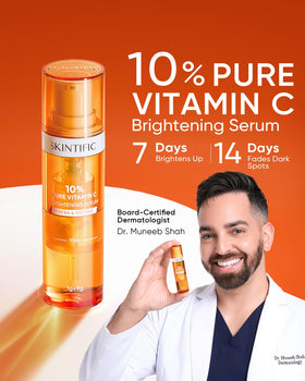 SKINTIFIC serum drop texture demonstrating lightweight fast absorption