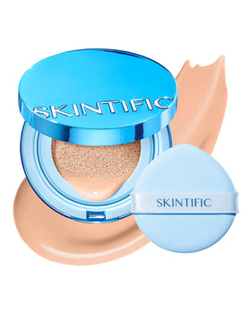 SKINTIFIC front compact showing branding and sleek packaging benefit portability