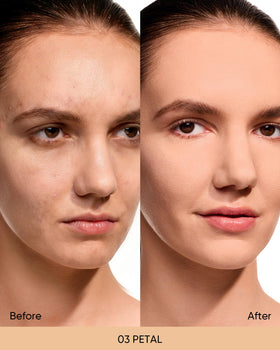 SKINTIFIC open compact with puff showing cushion applicator for quick touch-ups