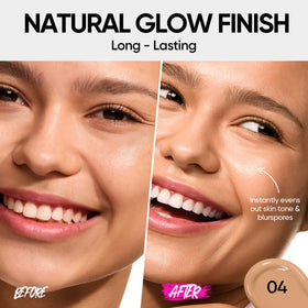 SKINTIFIC cushion texture close-up highlighting soft lightweight finish