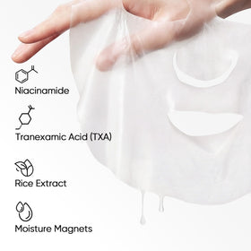 SKINTIFIC serum essence dripping from sheet showing hydration delivery benefits
