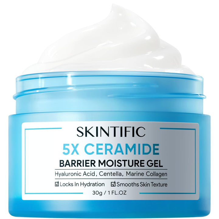 SKINTIFIC front packaging showing 30g tube and product name, clear barrier support