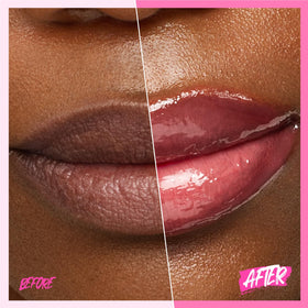 SKINTIFIC applied on a smiling model shows glossy, brightened lips and natural enhancement