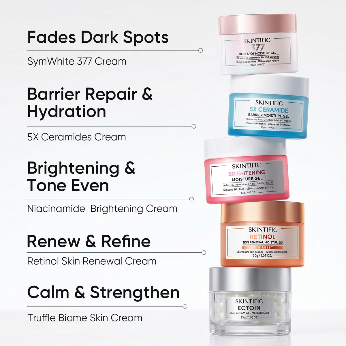 SKINTIFIC moisturizer layered under makeup to show smooth prep benefit