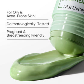 SKINTIFIC stick applied to cheek, calming redness and targeted care