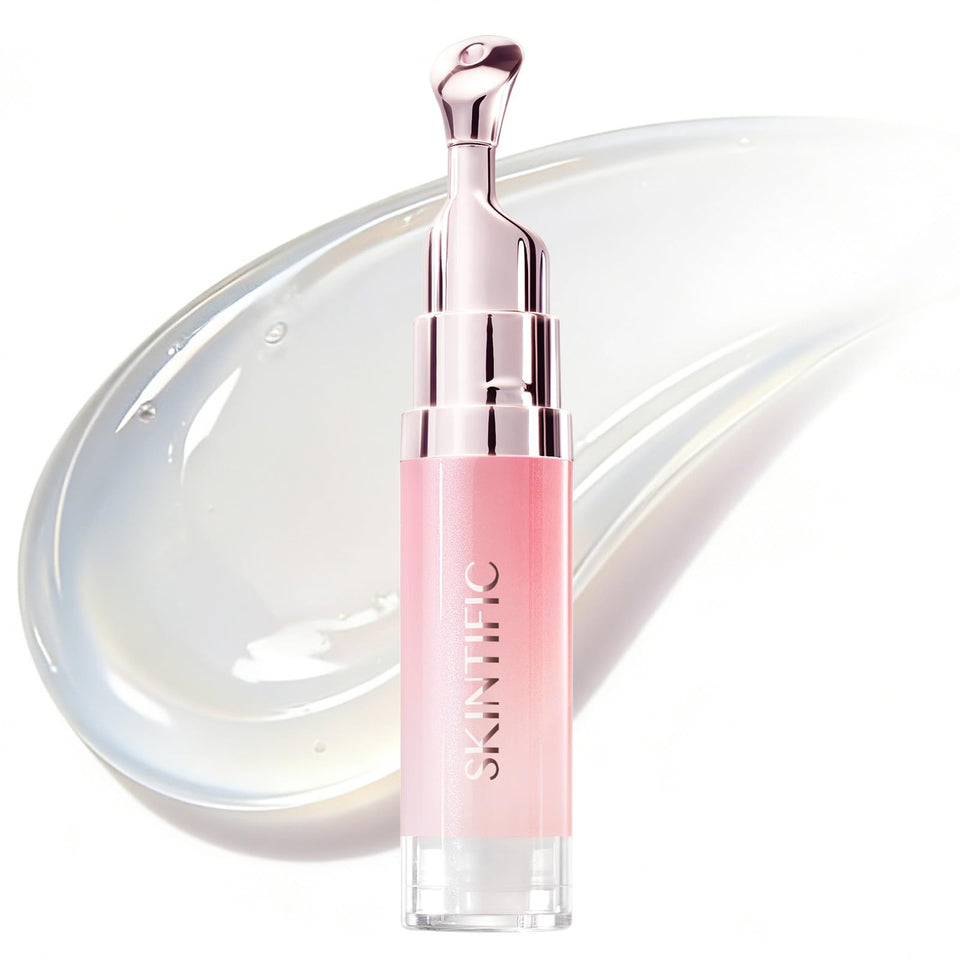SKINTIFIC tube front view showing glossy clear finish and sleek packaging