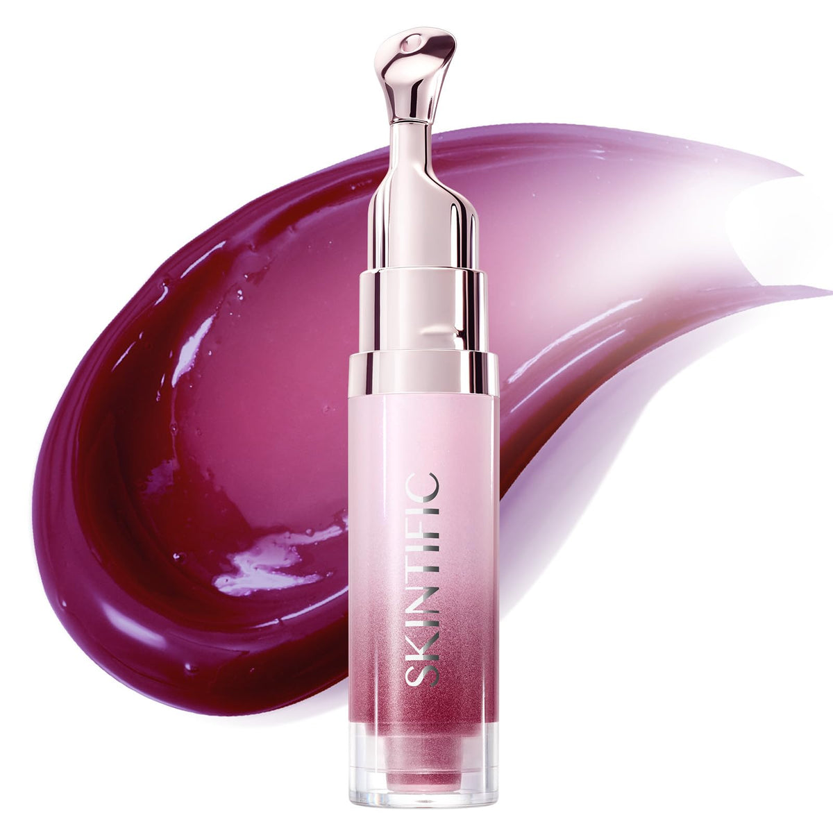 SKINTIFIC front packaging showing berry velvet shade and benefits