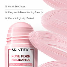 SKINTIFIC ingredient layout with niacinamide and brightening benefits